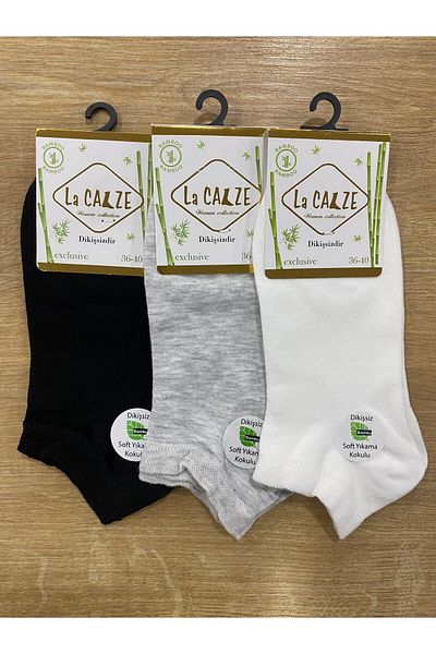Edacan Bamboo Unisex Seamless Booties Socks - 12 PCS