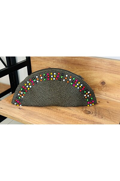 Kağıt İp Clutch Çanta