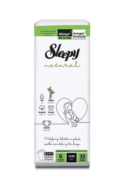 Sleepy Natural 2-Piece Jumbo Xl Size 6 32-Piece