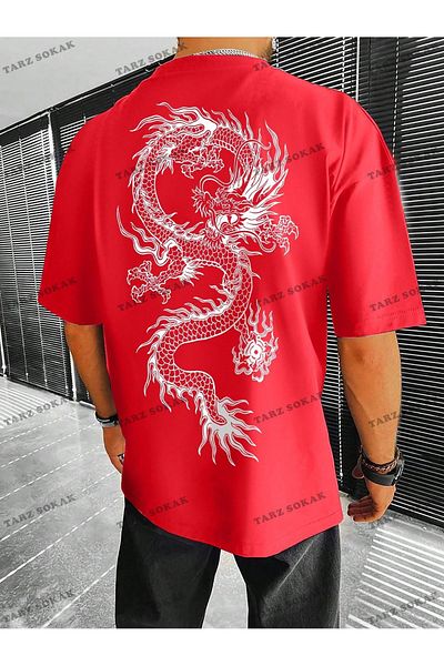 Advantage Men's Short Sleeve T-Shirt with Dragon Pattern