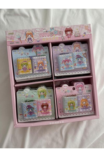 Planet Butik دفتر ملاحظات صغير مكون من قطعتين من Princess - سلسلة مفاتيح باللون الأرجواني