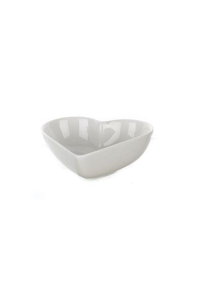 ultraform Porcelain Heart Bowl Std 14x12cm Snack Bowl 4-Piece Kitchen Appliance Appetizer Presentation Plate Hotel Quality Hard