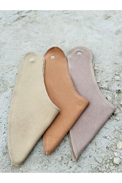 kubbe عبوة من 3 مريلة ووشاح من القطن المحبوك بطبقة مزدوجة من القطن مع أزرار كبس