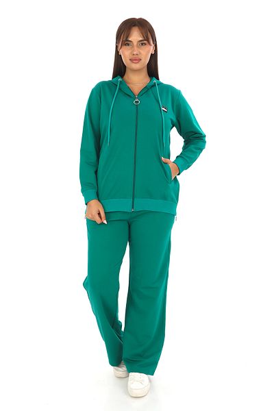 WND SPORT Large Size 2-Piece Zippered Women's Tracksuit Set