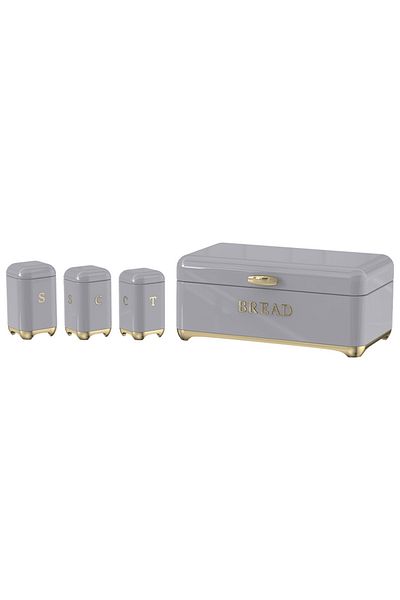 AROW Muba Concept - Ester Metal Bread Box and 3-Piece Spice Set