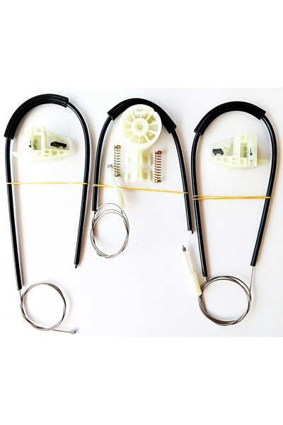 Kasey Renault Megane 2 Uyumlu Ön Sağ Kapı Cam Kriko Teli ve Tamir Seti Takımı...