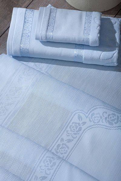 sarra Set de 4 pachete de etamine cusute - Baby Blue