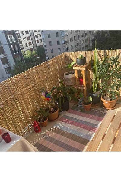 AYGHOME 60 Cm X 6 Metre Kamış Hasır Balkon Çiti Bahçe Çiti Dekorasyon