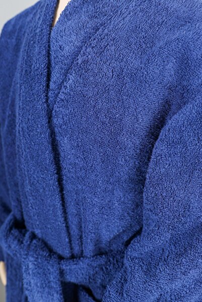 AİRYCOT Children's Bathrobe Navy Blue 100% Cotton