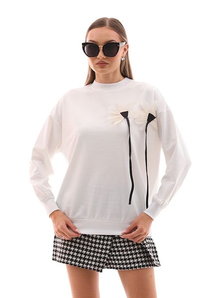 Pulli Collection Φούτερ με απλικέ με σχέδιο Daisy