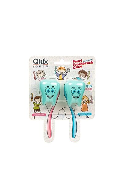 Qlüx Συσκευασία με 2 θήκες για οδοντόβουρτσα Bas Çek İnci - Ποικιλία χρωμάτων -