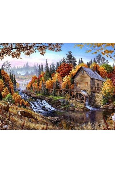 wombhobby Su Değirmeni Sayılarla Boyama SetiÇerçevesiz Rulo