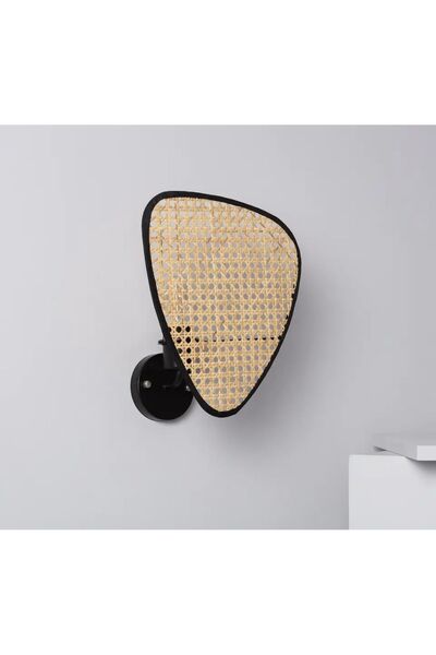 Fico Home Modern Hasır Kablosuz Tak Çalıştır Ledli Pilli Aplik Hazeran Hasır Aplik