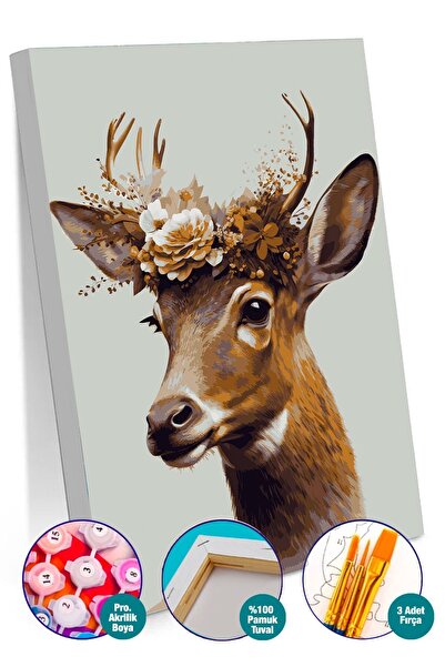 Picasso World Hobby Art Sayılarla Boyama Numaralı Tuval Seti Fırça Boya Dahil...