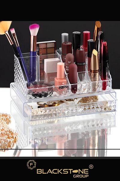 F BLACKSTONE Diomand Acrylic Makeup Organizer - Σχέδιο Υλικού με Συρτάρια