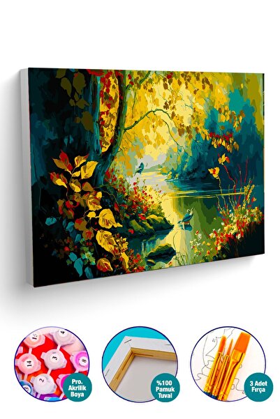 Picasso World Hobby Art Sayılarla Boyama Numaralı Tuval Seti Fırça Boya Dahil...