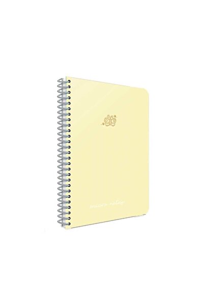 Gıpta Micro Notes Spiralli Pastel Sarı Sert Kapak 100 Yaprak 17*24 Çizgisiz D...