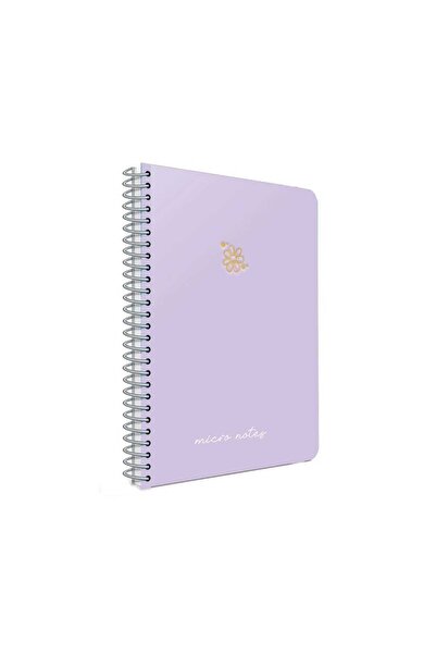 Gıpta Micro Notes Spiralli Pastel Mor Sert Kapak 100 Yaprak 17*24 Kareli Defter