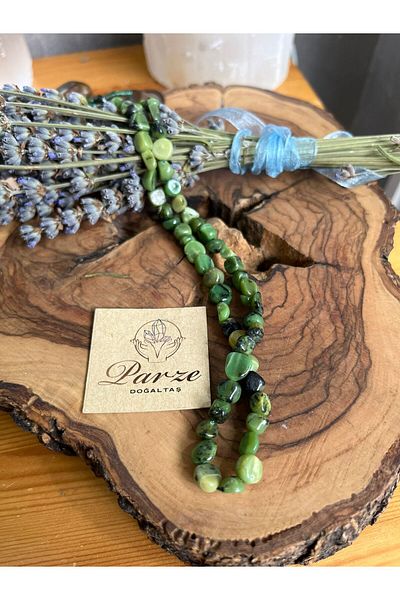 parze doğaltaş Natural Jade String Necklace