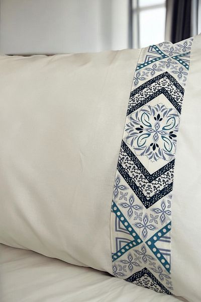 memhome Premier Ranforce White Pillow Case - 100% Cotton, 2 Pieces, 50x70cm