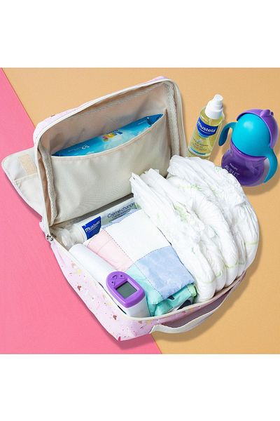 SUNSHINE Pink Ballerina Pattern Kids Medicine Bag Bottom Opening Mother Baby Care Bag Organizer