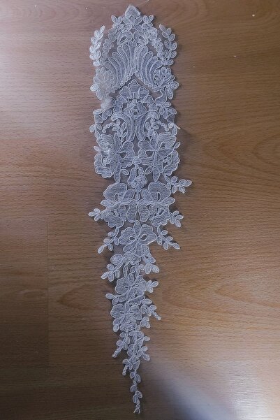 DUAYEN Fransız Güpür Dantel Kordineli Aplik Galata Kulesi Desen 1 Adet