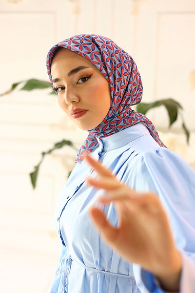 Silk Home Patterned Soft Scarf - Thin Cotton Floral Patterned Head Scarf