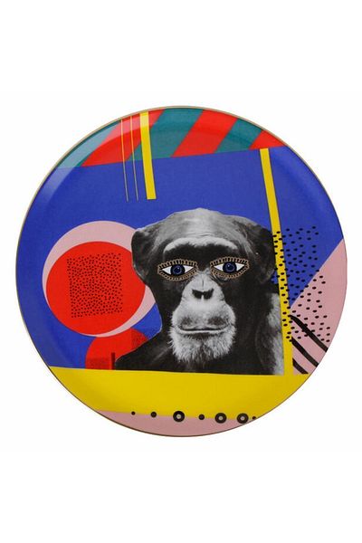 Porland Wild Life Monkey Flat Plate 28cm