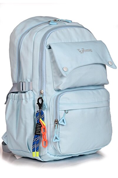 ÇÇS Young 51584 - Μεγάλος όγκος Μπλε σχολικό σακίδιο πλάτης με αντιιδρώτα και υποστήριξη πλάτης