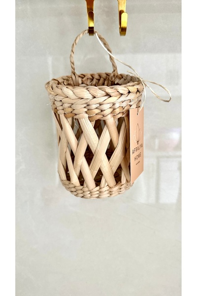 afralya home Hasır Sepet Dekoratif Duvar Süsü Modeli Ev Salon Çocuk Odası Mutfak Duvar Süsü