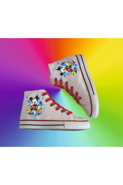 STEPSMART Pantofi pentru copii CNV din in cu model Mickey Mouse - Pantofi de zi cu zi confortabili și ortopedici