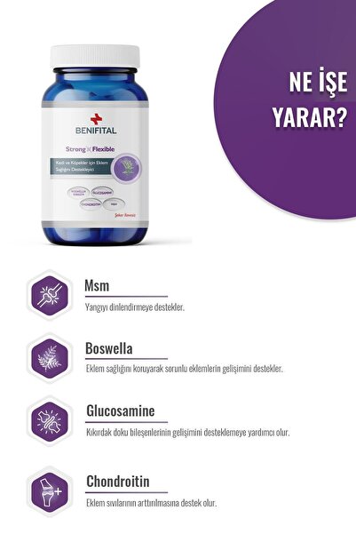 Benifital Strong & Flexible Tablet Kediler Ve Köpekler Için Eklem Sağlığı Destekleyici Glukozamin Tablet