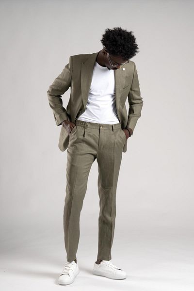 Sır SIR Regular Fit - Half Lined 100% Linen Suit