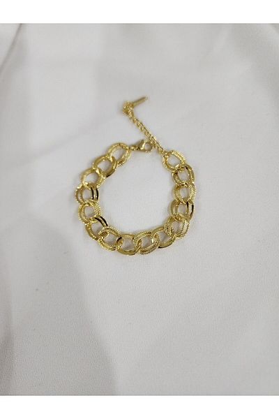 Aylish Bijuteri GOLD SAMANYOLI STEEL BRACELET