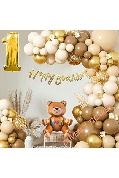 DÜVENCİ TİCARET Set de lanțuri cu baloane Follyo pentru ursul de culoare retro