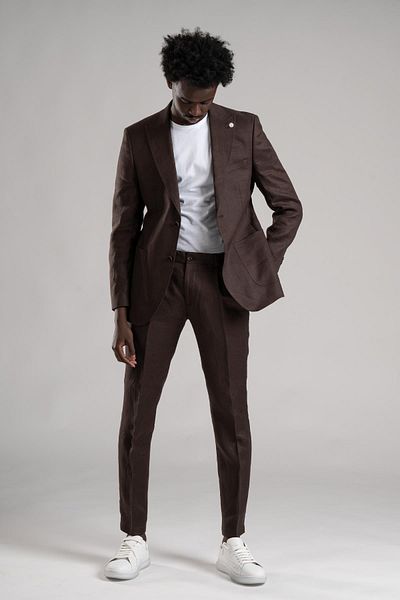 Sır SIR Regular Fit - Half Lined 100% Linen Suit