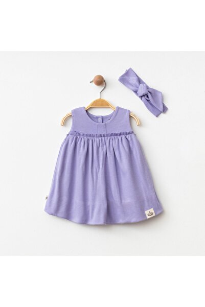 Minimus Baby Girl Cotton Dress with Straps, Headband and Snap Detail, Princes...