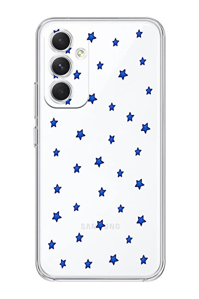 Printed Transparent Phone Case with Samsung Galaxy A24 Compatible Tiny Stars Design