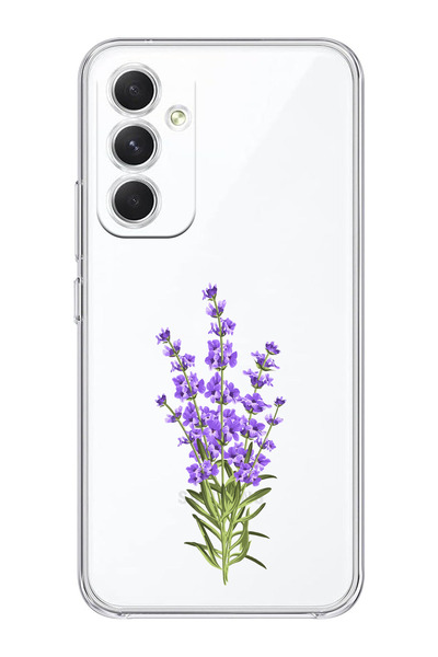 moonset Samsung Galaxy S24 Plus Uyumlu Leylak Tasarımlı Baskılı Şeffaf Telefo...