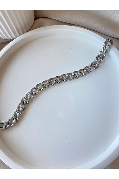 DIYECA Unisex Gourmet Model Thick Steel Chain Bracelet