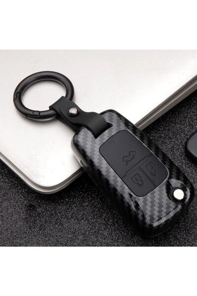 AYZ GARAGE Husă pentru chei Chevrolet-opel Carbon Negru (3 butoane)