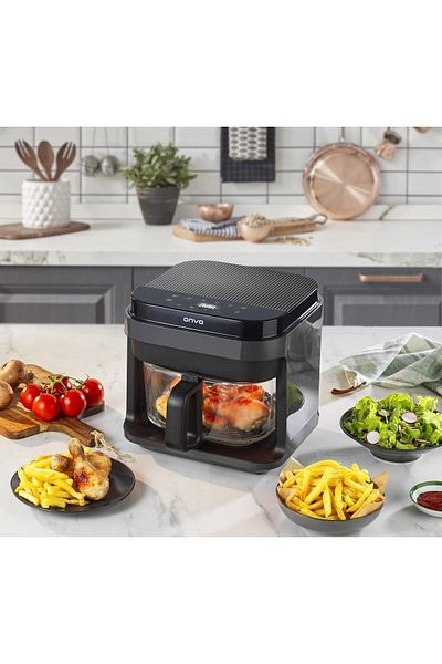ONVO OVFRY10 GLASS AIR FRYER 5 LT