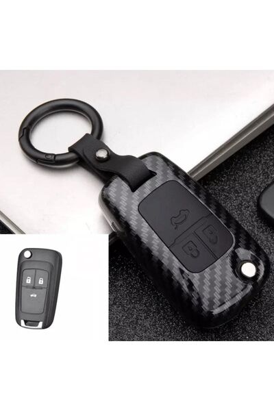 AYZ GARAGE Husă pentru chei Chevrolet-opel Carbon Negru (3 butoane)