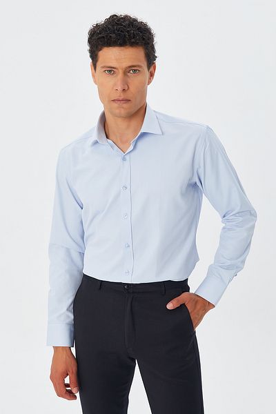 ModaPlaza Мъжка риза с дълъг ръкав Slimfit 2144