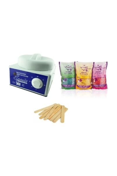 Vi-vet Ağda Seti-egesir Ağda Makinesi,3 Ad Vivet Boncuk Ağda,spatula