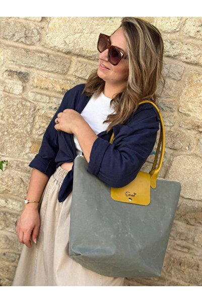 feruss Canvas Kumaş /gerçek Deri Champ Bag