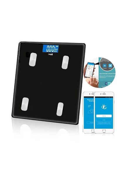 Techfit Yağ Ölçer Fonksiyonlu Akıllı Bluetooth Tartı Baskül Vücut Analizi