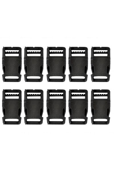 X-Perk Plastic Bag Buckle Clip Adjustable Buckle Snap Locking Buckle Backpack Buckle Apparatus Set of 10