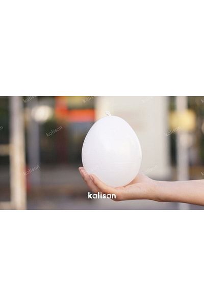 Kalisan 5 Inch Tiny Latex Balloon 12.5 Cm Diameter 10 Pieces Pastel White