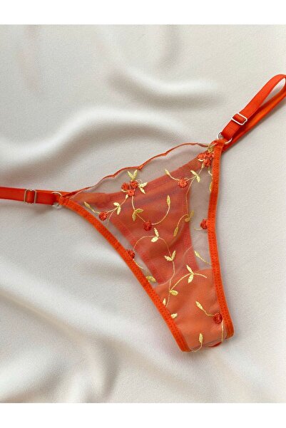 La Linaa Set bralet pentru femei Flora Orange